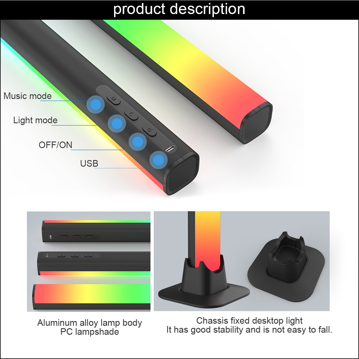 RGB LED Gaming Lights 🌈 – Smart Ambient Lamps (Music Sync & 16M Colors)