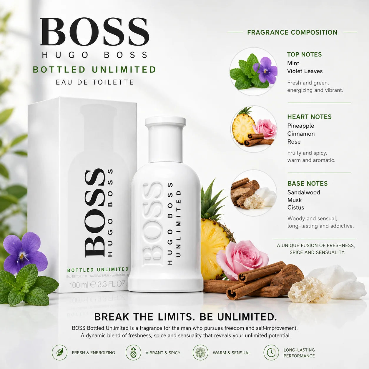 Hugo Boss BOSS Botled Unlimited 100ml Eau de Toilette for man