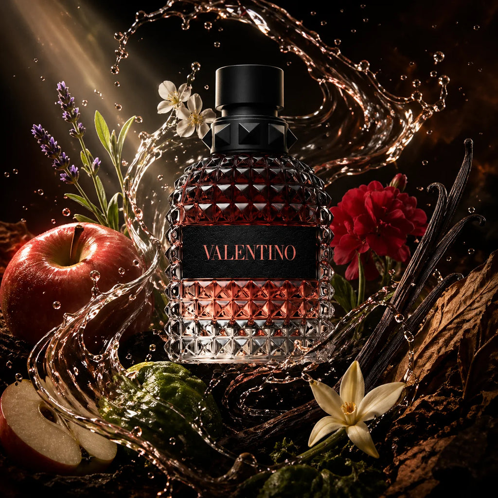 Valentino Born In Roma Coral Fantasy uoma Eau de Toilette for men 50ml-aromatic woody perfume with Notes of red apple, sage and tobacco