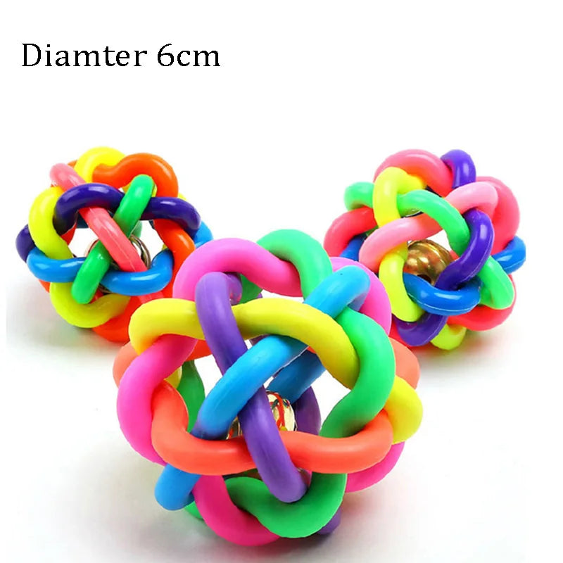 Interactive Dog Ball 🐶 – Durable Rubber Toy for Small Dogs (6 cm)
