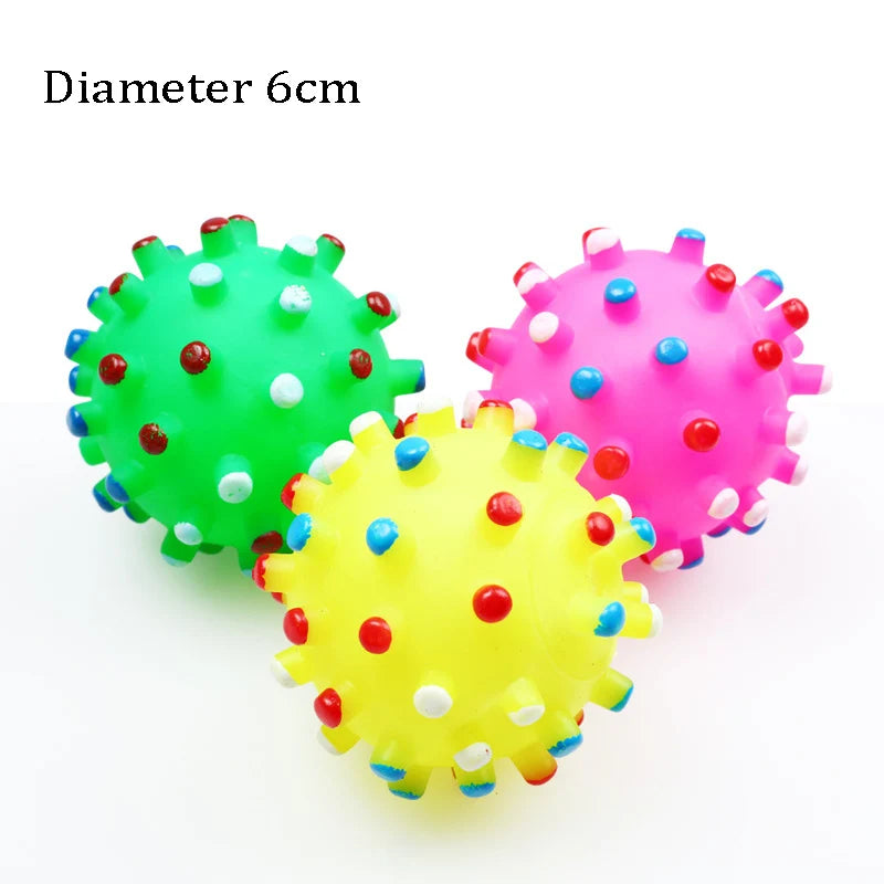 Interactive Dog Ball 🐶 – Durable Rubber Toy for Small Dogs (6 cm)