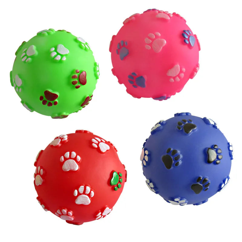 Interactive Dog Ball 🐶 – Durable Rubber Toy for Small Dogs (6 cm)