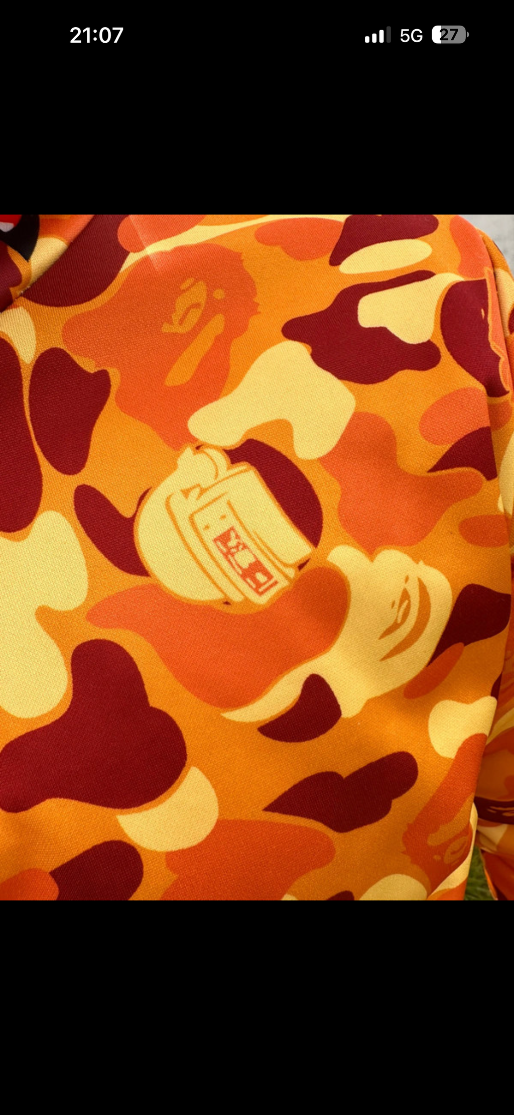 Gaming Shark Hoodie – Orange Camo 🔥