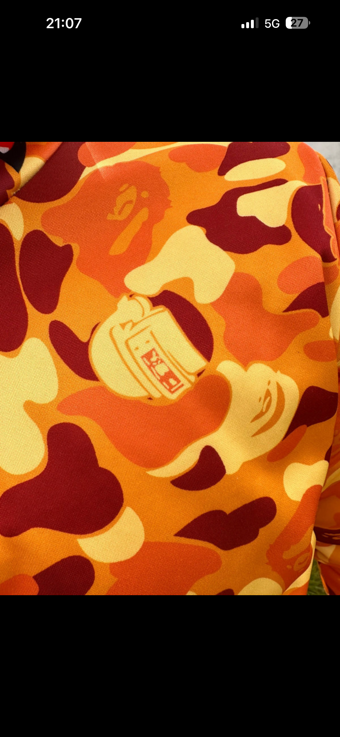 Gaming Shark Hoodie – Orange Camo 🔥