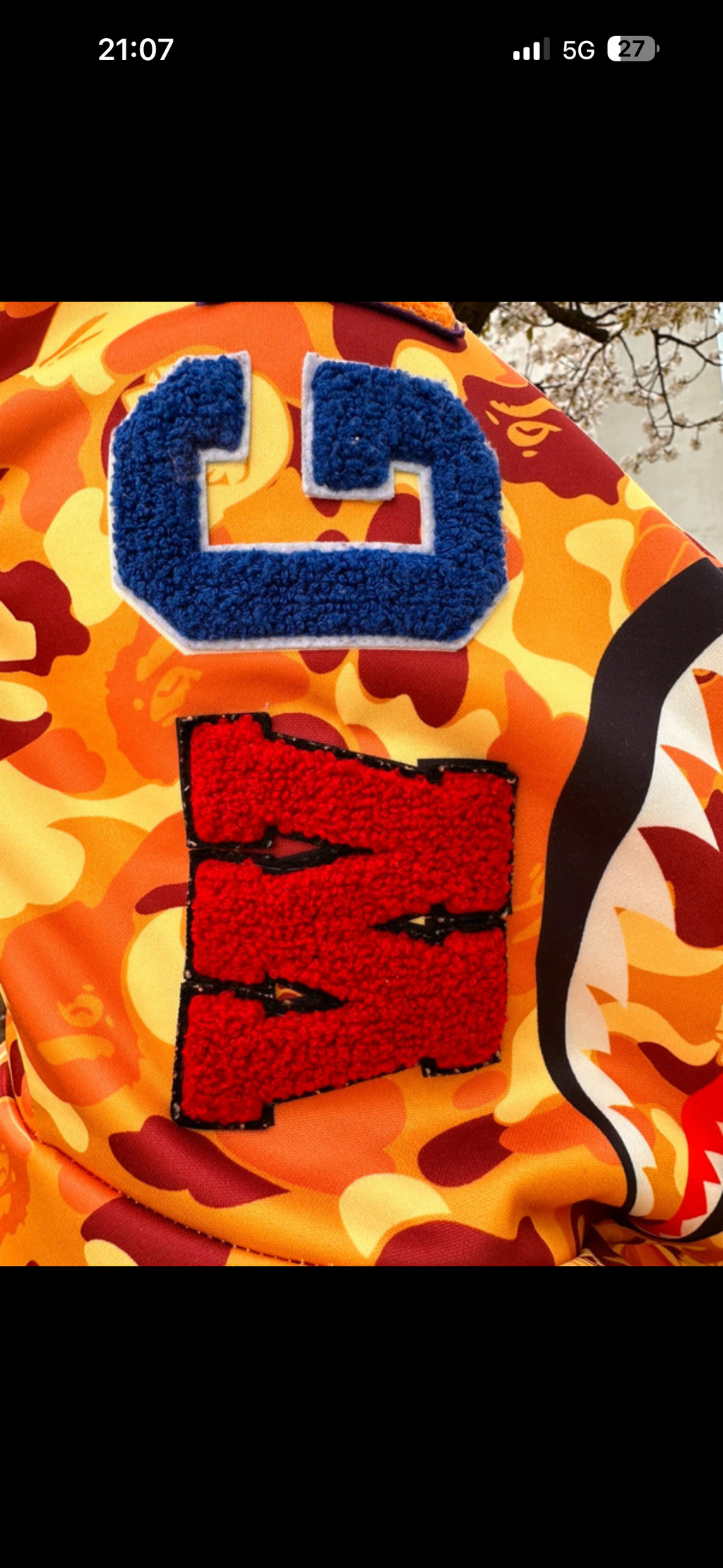 Gaming Shark Hoodie – Orange Camo 🔥
