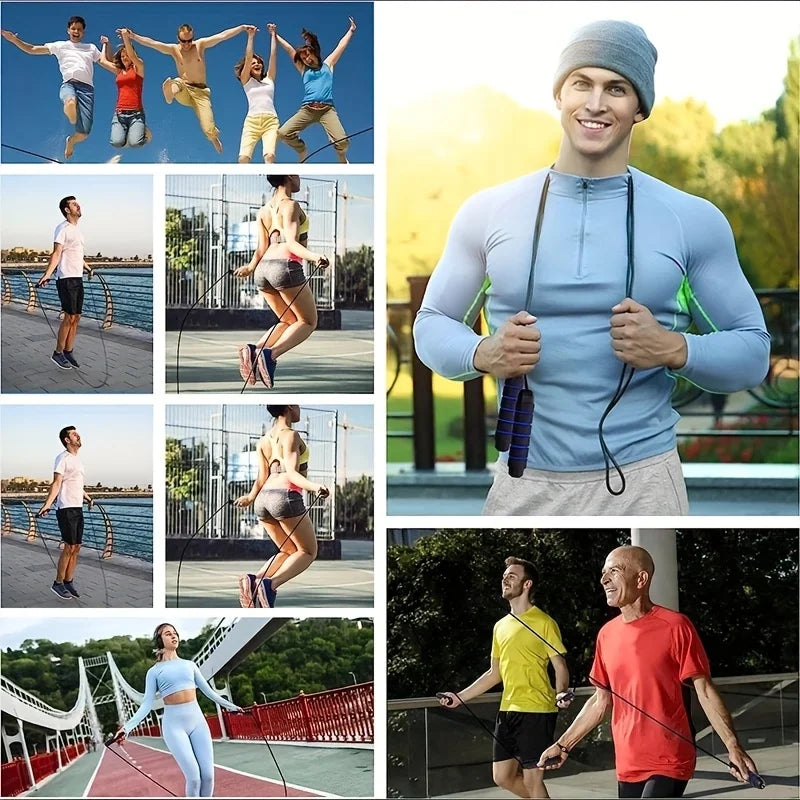 Jump Rope Steel Wire Skipping Exercise Adjustable Jumping Fitness Workout Training Home Sport Equipment Tangle-Free Student