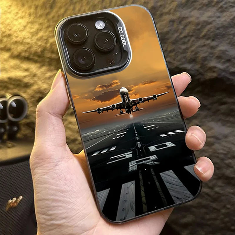Super airplane Festival Dazzling Shockproof phone Case for iPhone 17 16 15 Pro Max Air 16E 14 13 12 11 XS X XR 7 8 Plus SE Cover