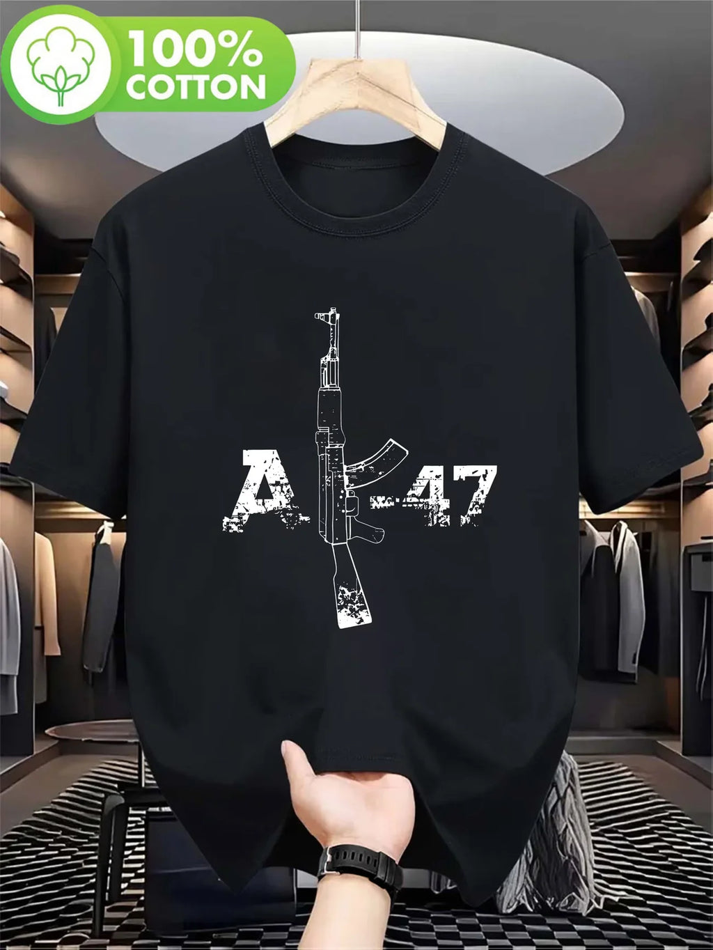 AK-47 Assault Rifle T-shirt, Kalashnikov Rifle T-shirt, Perfect Gift for Lover of AK-47 Kalashnikov Gun Owner