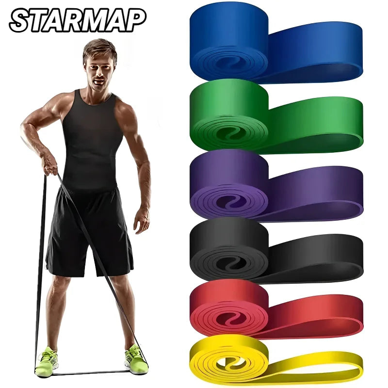 1/5Pcs Tpe Elastic Band Resistance Strength Training Sports Fitness Latex Pull-Up Ension Thick Circle Yoga Multi-Functional Hip