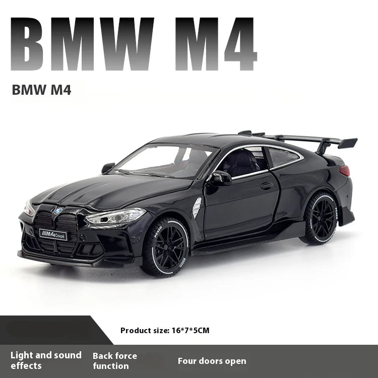 1/32 BMW M4 Coupe Sports Car Alloy Die Casting Model Collection Miniature Desktop Ornaments Miniauto Mini GT Holiday Gift Boy