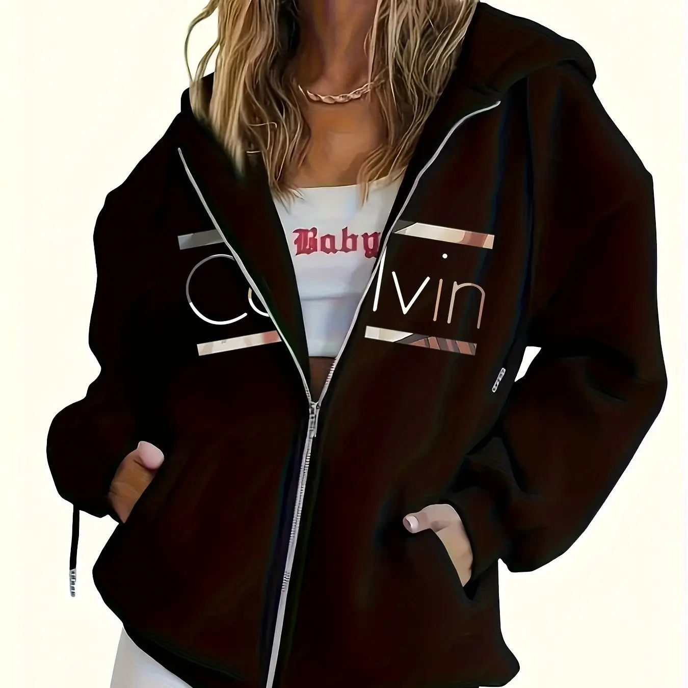 Women’s Zip-Up Hoodie 🔥 – Oversized, Warm & Modern