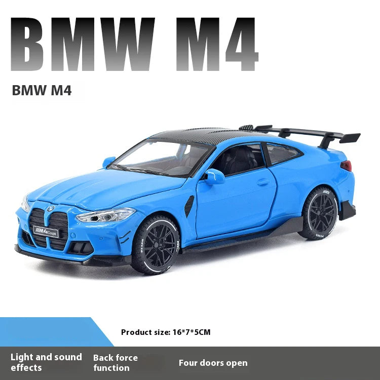 1/32 BMW M4 Coupe Sports Car Alloy Die Casting Model Collection Miniature Desktop Ornaments Miniauto Mini GT Holiday Gift Boy