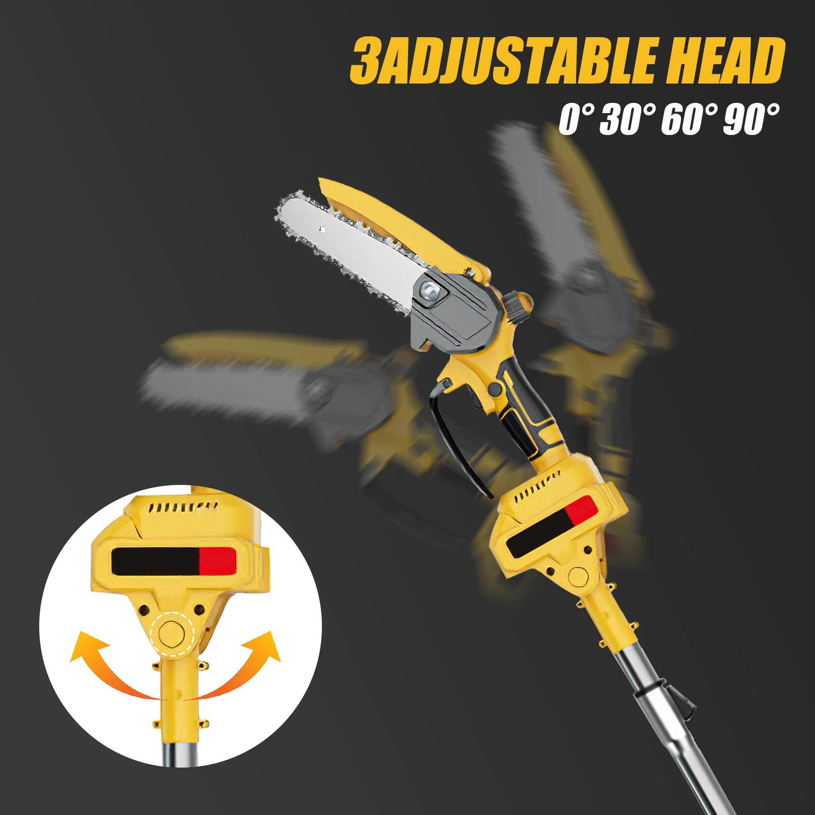 2 IN 1 Electric Chainsaw Telescoping Pole Pruner Pole Branch High Saw Garden Garden borrowing Tool For Makita Battery Pin