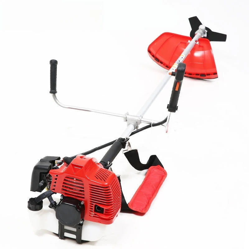 CG520 52CC 2-Stroke Gas Powered Brush Cutter Side-Mounted Grass Trimmer Petrol Lawn Mower Weed Eater for Garden Yard Weeding