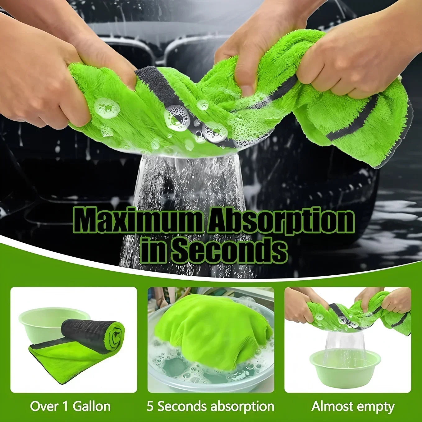 1400GSM Car Cleaning Towel Oversized Car Drying Towel Double-Sided High-Absorbent Microfiber Soft Towel