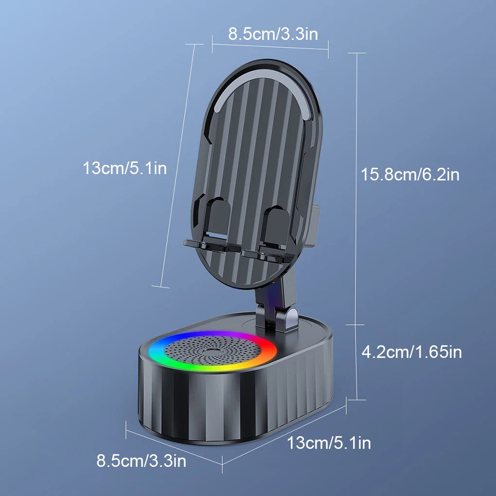 5-in-1 Wireless Charging Stand with Bluetooth Speaker 🔋🔊 | Phone & Tablet Holder