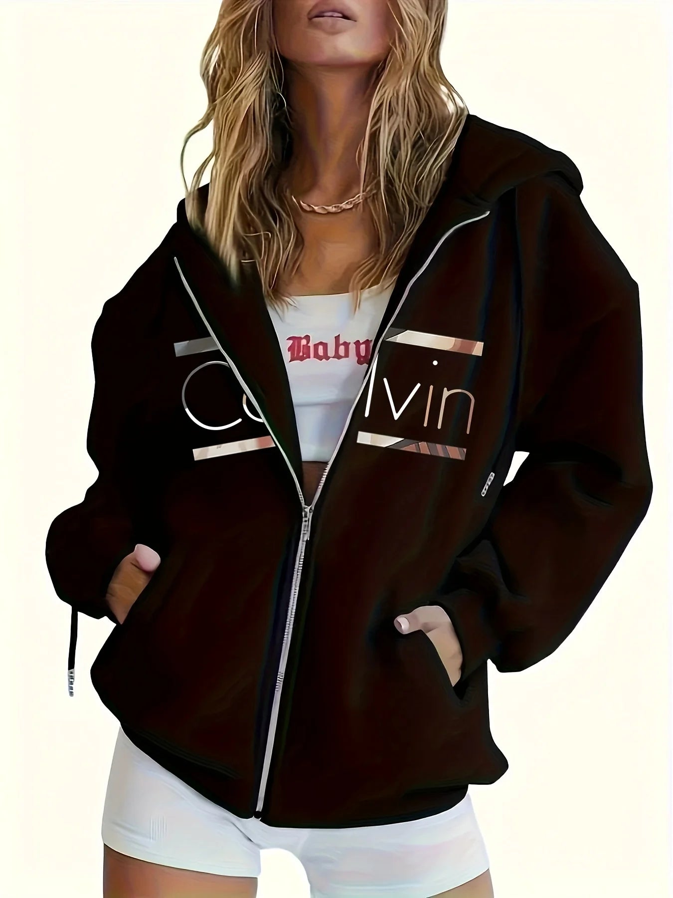 Women’s Zip-Up Hoodie 🔥 – Oversized, Warm & Modern