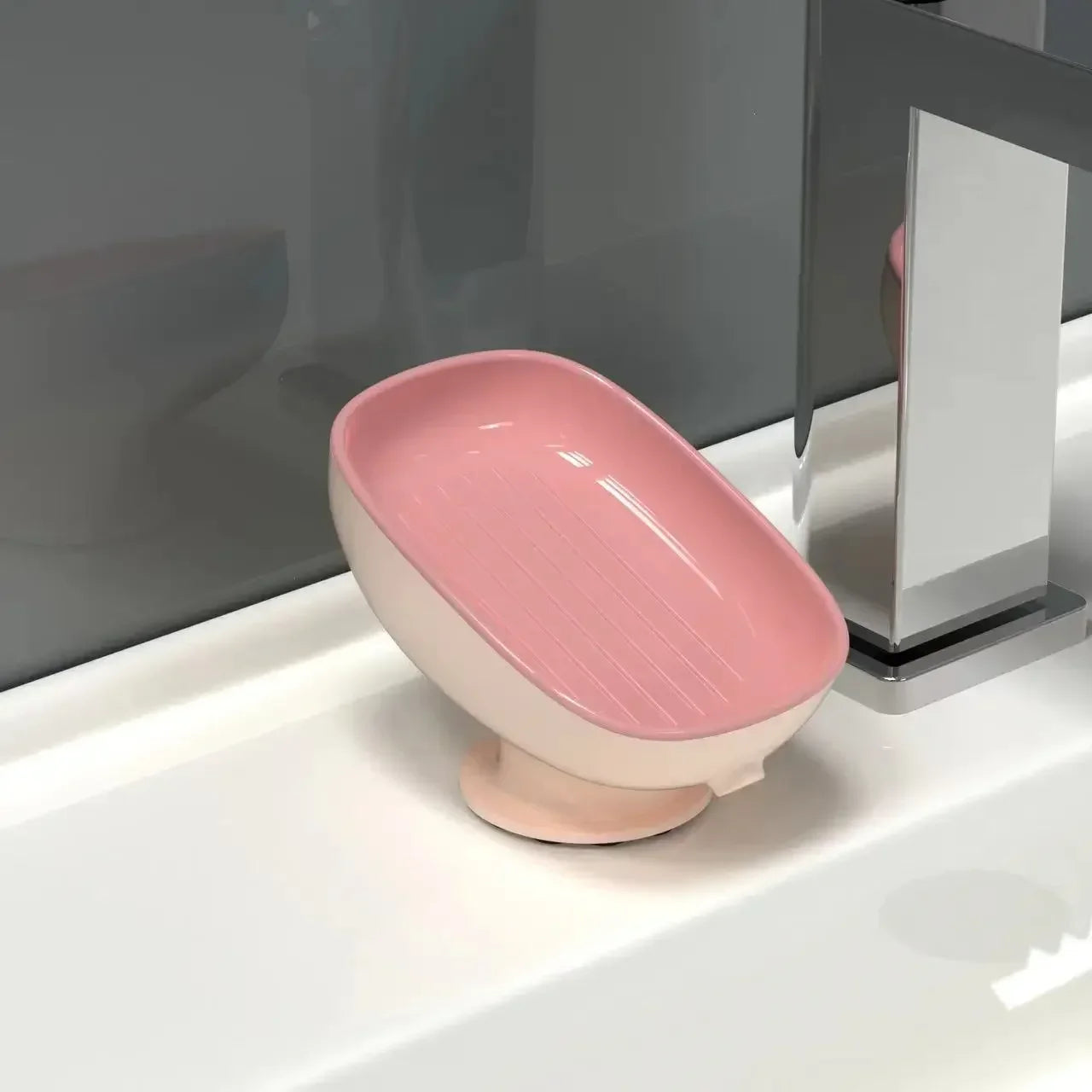 Super Suction Cup Soap Dish with drain water For Bathroom Soap Holder Kithcen Sponge Holder Soap container Bathroom Supplies2025