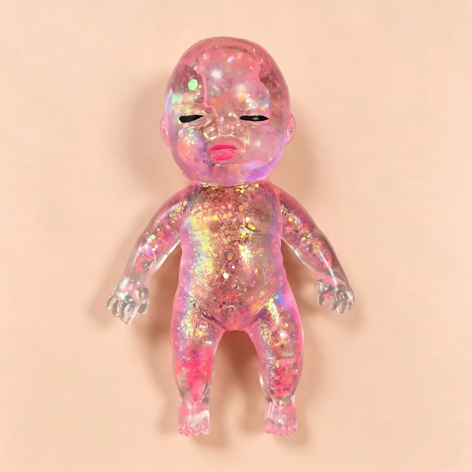 Top Seller Glitter Baby Squishy Toy Slow Rebound Fidget Toy Stress Relief Soft Squeeze Toy Creative Gift for Kids Adults