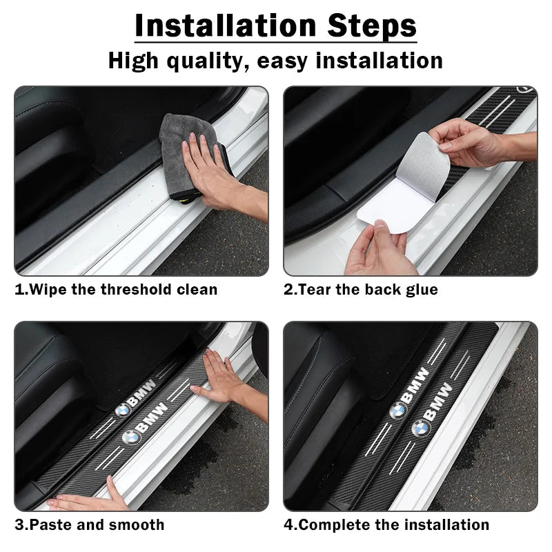 Car Threshold Protective Film Anti Scratch Stickers Rear Bumper Guard For BMW M M3 M5 M6 X3 E46 E36 E90 F30 G20 E34 Accessories