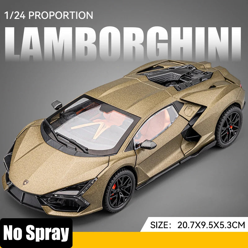 Spray 1:24 Lamborghini Revuelto Countach LP500S Supercar Alloy Metal Diecast Model Car Home Decoration Computer Desktop Present