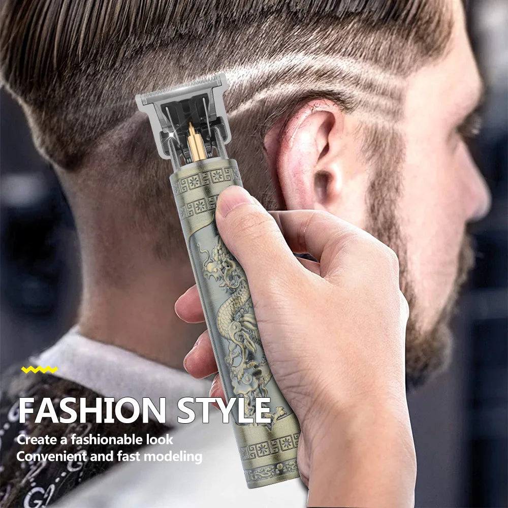 Professional T9 Vintage Hair Trimmer ✂️ – Cordless Electric Clipper for Beard & Precision Trimming