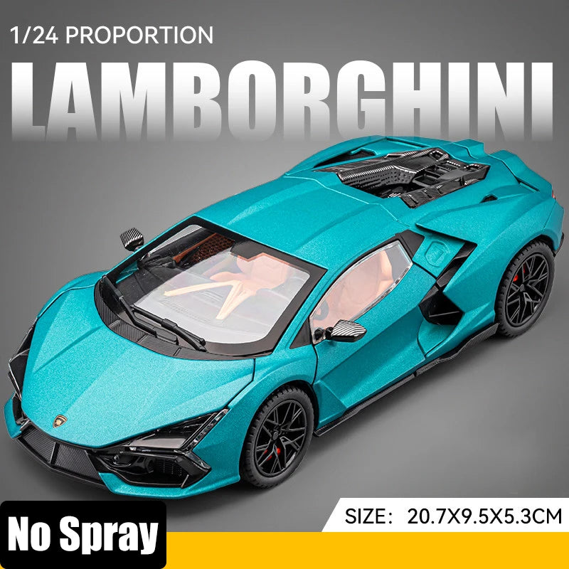 Spray 1:24 Lamborghini Revuelto Countach LP500S Supercar Alloy Metal Diecast Model Car Home Decoration Computer Desktop Present