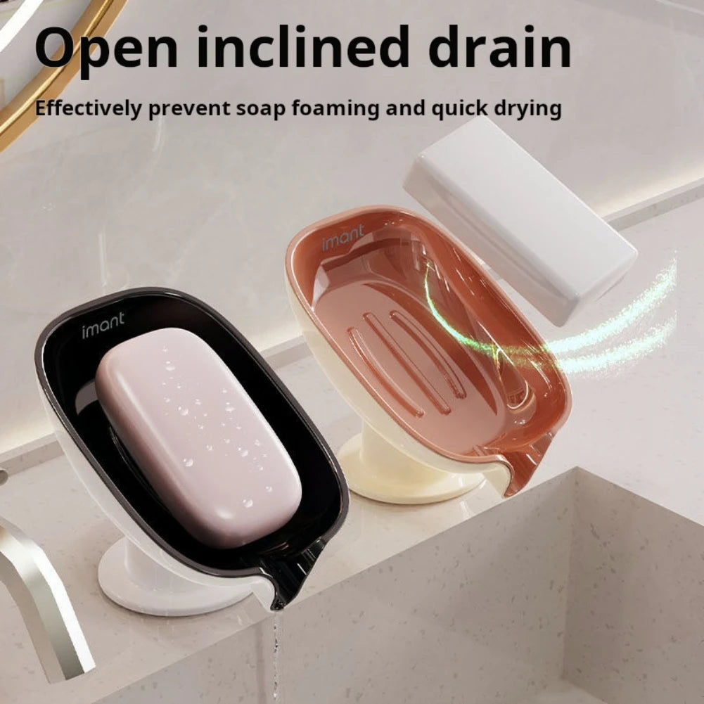 Super Suction Cup Soap Dish with drain water For Bathroom Soap Holder Kithcen Sponge Holder Soap container Bathroom Supplies2025