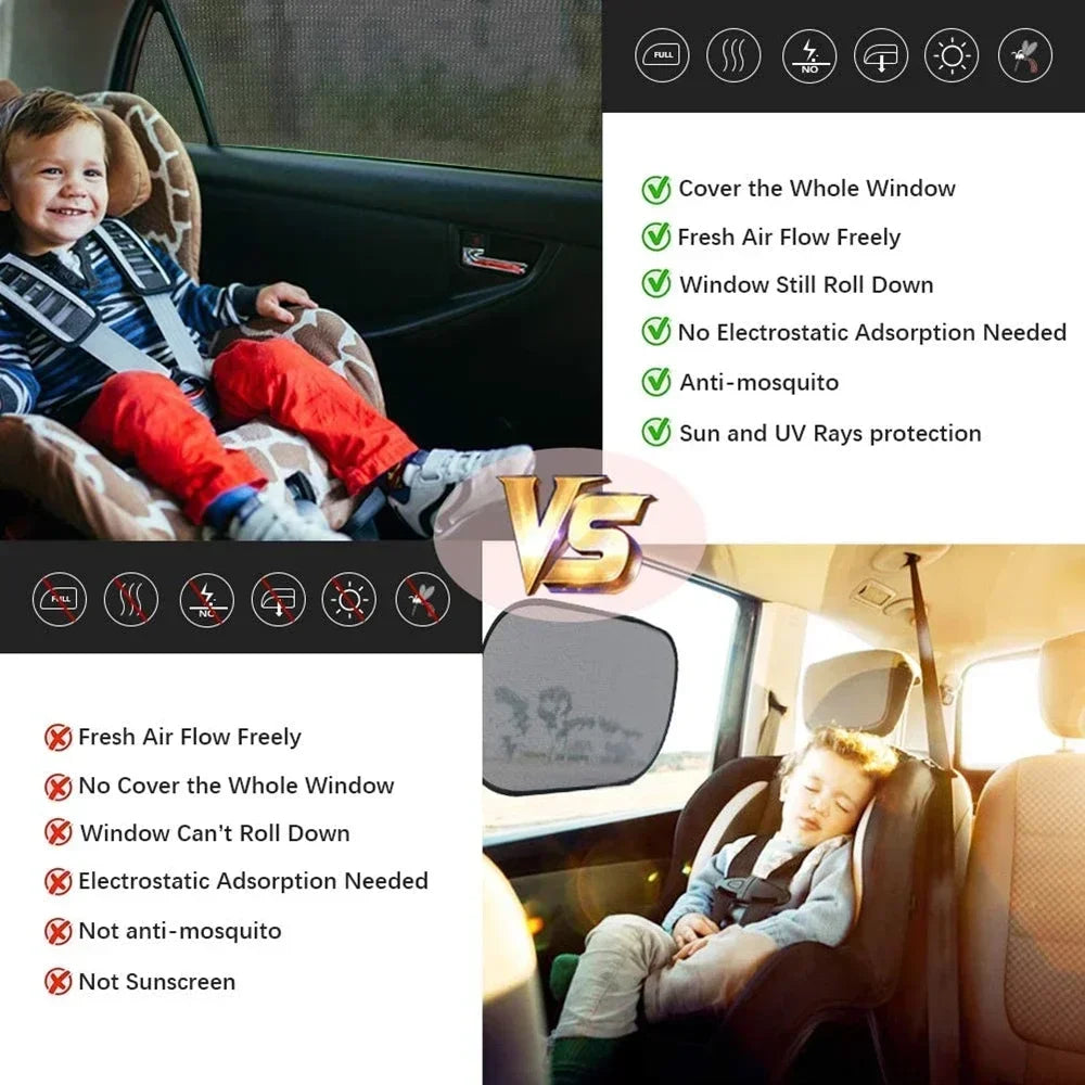 Car mosquito net, sunshade, mosquito insulation curtain, breathable, cool, privacy, shading, car mesh, window cover, universal