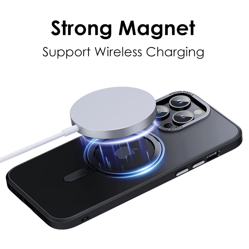 Premium iPhone Case 🔥 – 360° Rotating Ring Holder & Magnetic Stand