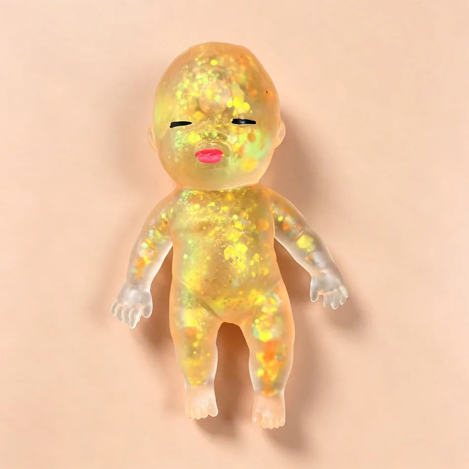 Top Seller Glitter Baby Squishy Toy Slow Rebound Fidget Toy Stress Relief Soft Squeeze Toy Creative Gift for Kids Adults