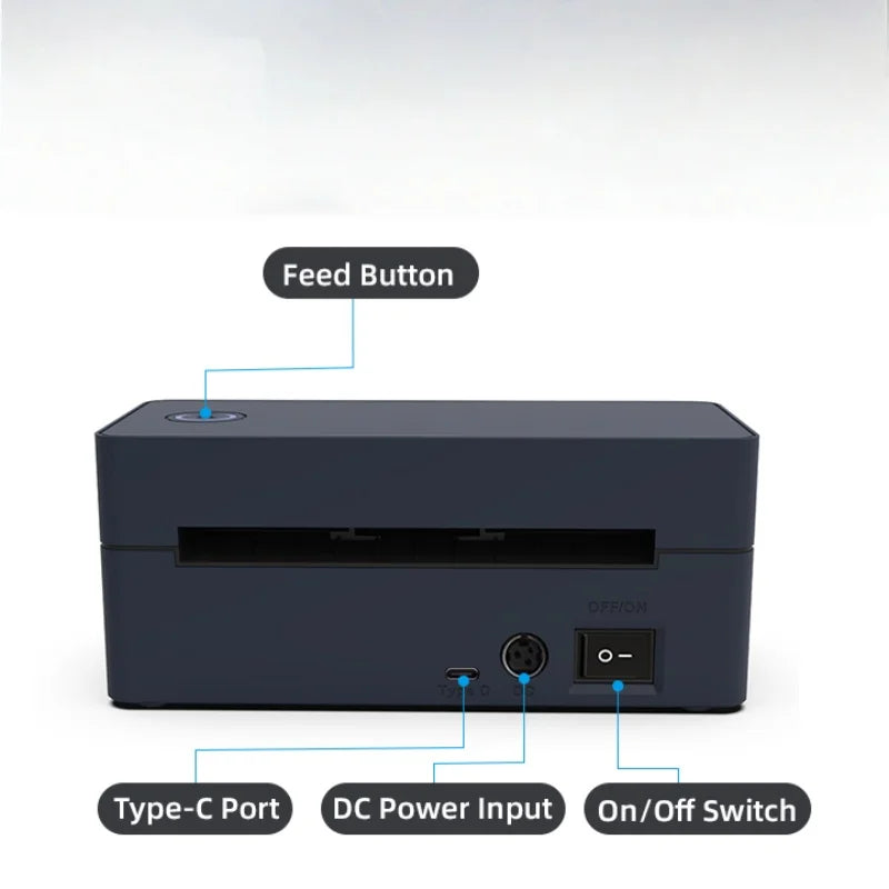 Wireless Bluetooth Thermal Desktop Shipping Label Printer 4x6 Support Android Mac iPhone Windows - Shipping Label Printer