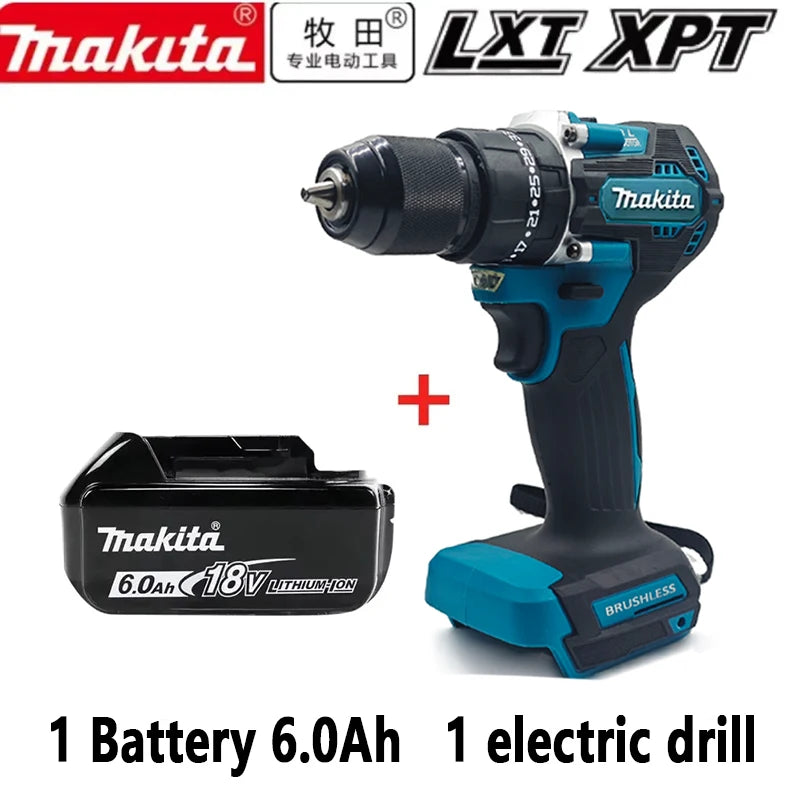Makita DDF487 10mm brushless 18V lithium rechargeable impact drill household hand drill high torque electric screwdriver DDF487