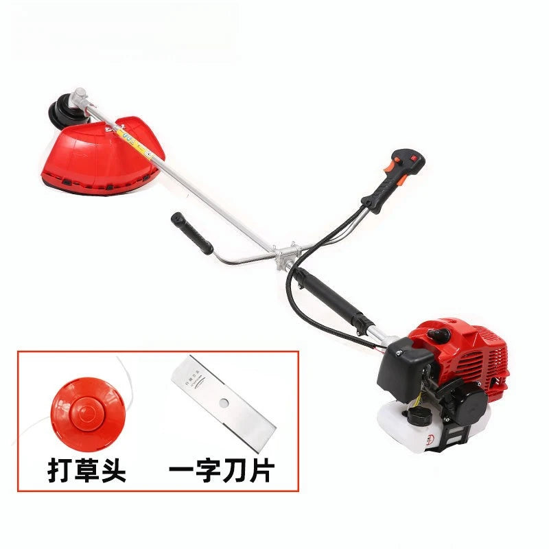 CG520 52CC 2-Stroke Gas Powered Brush Cutter Side-Mounted Grass Trimmer Petrol Lawn Mower Weed Eater for Garden Yard Weeding