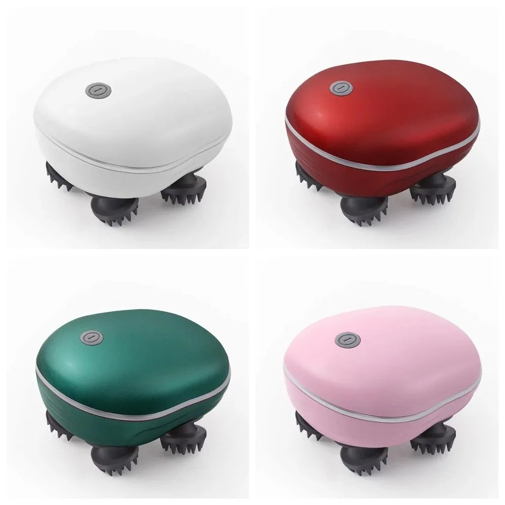 Portable Electric Head Massager Kneading Scalp Relax Scalp Massager Rechargeable Vibration Head Massage Machine Bathroom