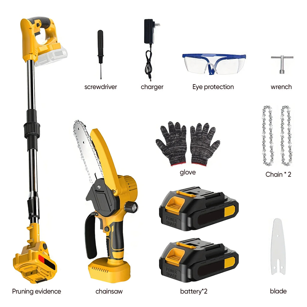 2 IN 1 Electric Chainsaw Telescoping Pole Pruner Pole Branch High Saw Garden Garden borrowing Tool For Makita Battery Pin