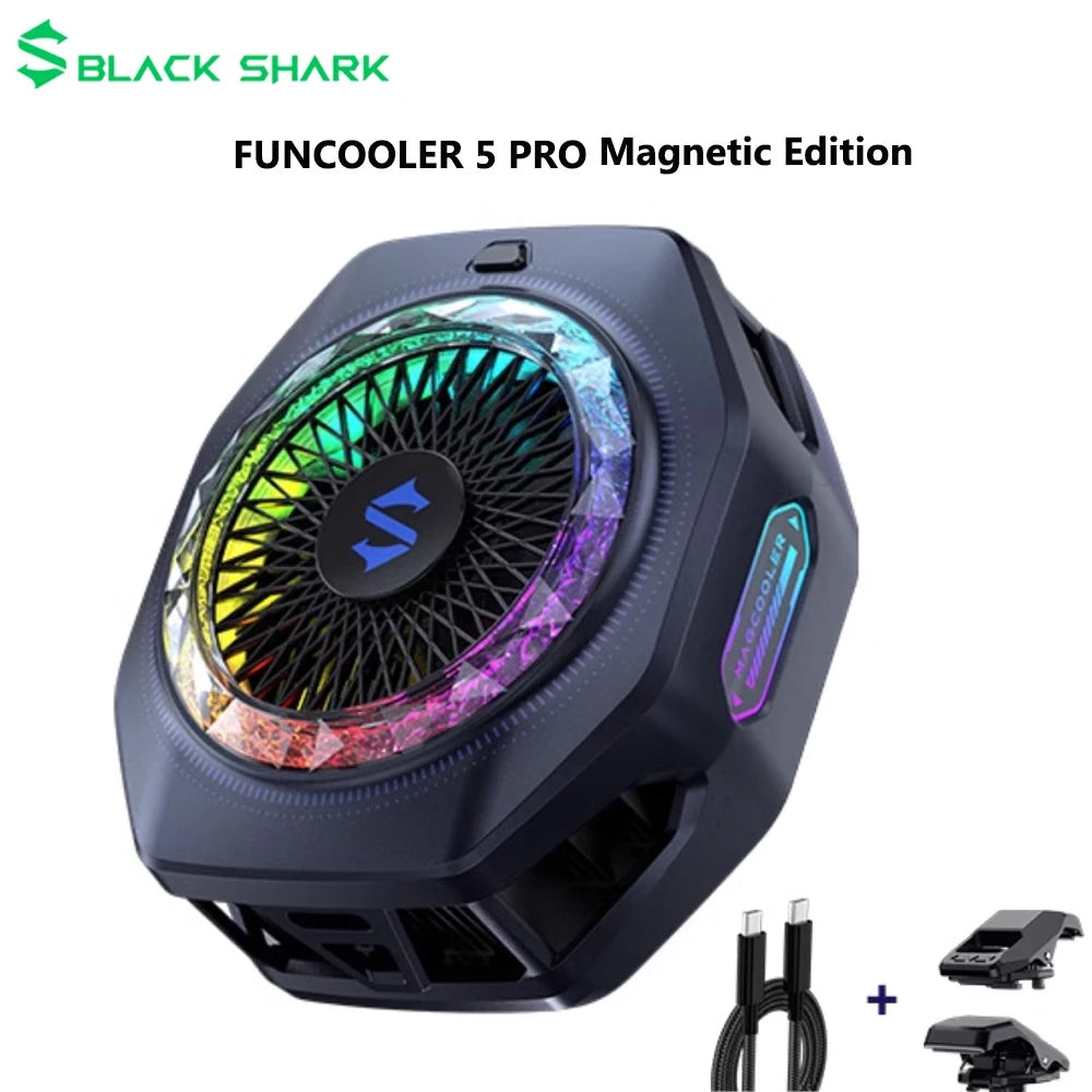 Original Black Shark 5 FunCooler 5 Pro MAGNETIC 6 Pro Phone Cooler Gaming Cooling For iphone Xiaomi Huawei Samsung Mobile Tablet