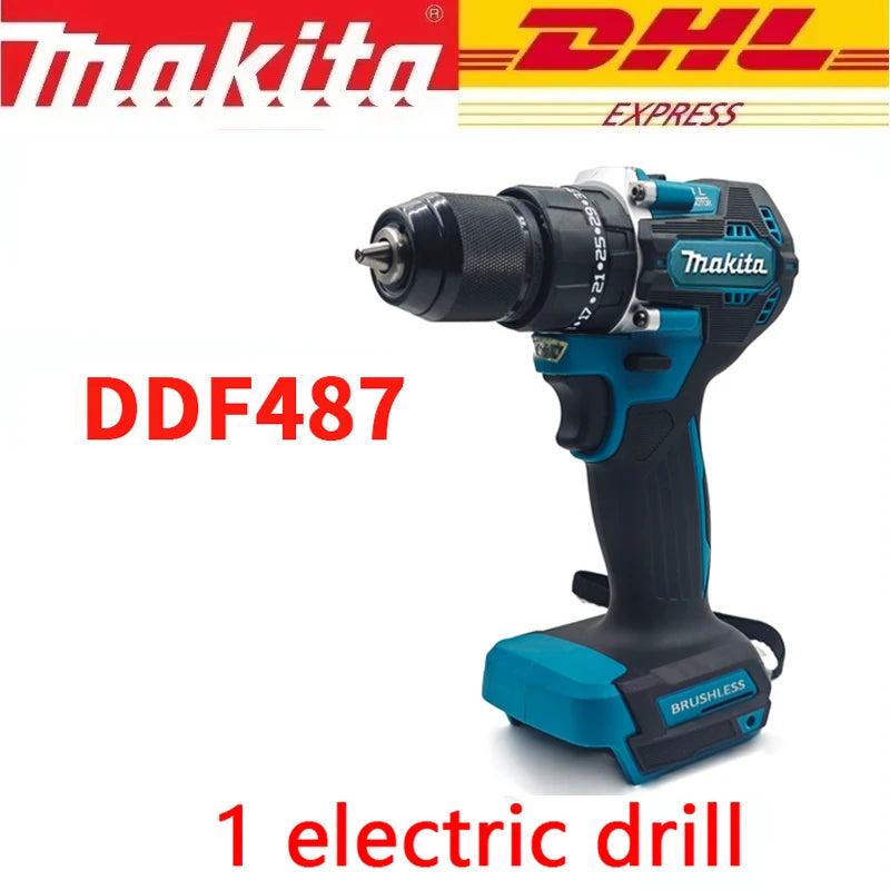 Makita DDF487 10mm brushless 18V lithium rechargeable impact drill household hand drill high torque electric screwdriver DDF487