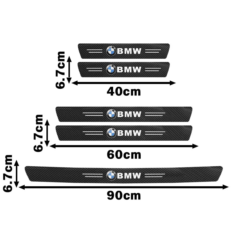 Car Threshold Protective Film Anti Scratch Stickers Rear Bumper Guard For BMW M M3 M5 M6 X3 E46 E36 E90 F30 G20 E34 Accessories