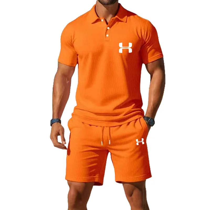 Men’s Summer Polo Set – T-Shirt & Shorts Matching Outfit | Casual Sport Style