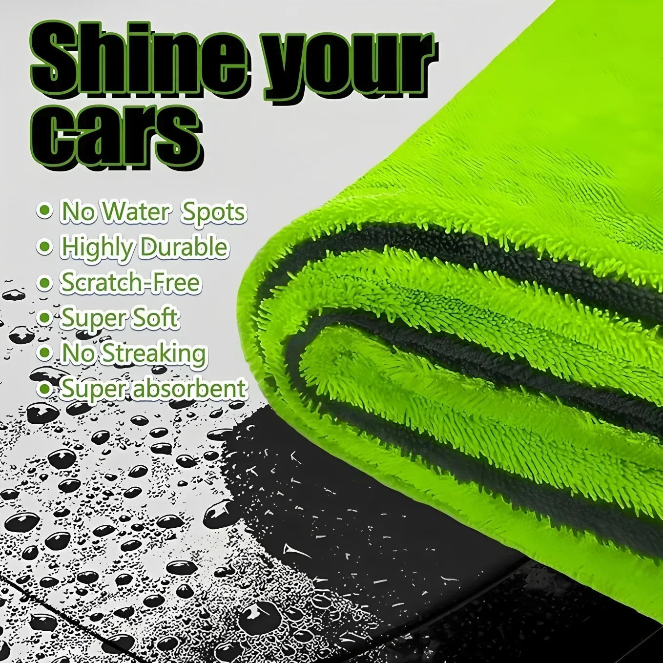 1400GSM Car Cleaning Towel Oversized Car Drying Towel Double-Sided High-Absorbent Microfiber Soft Towel