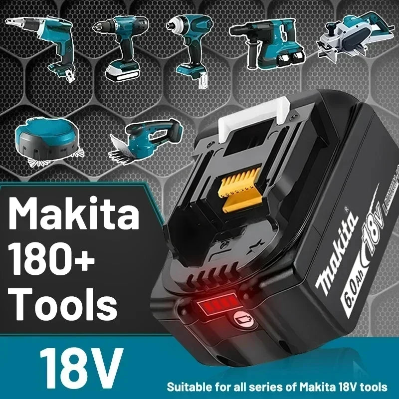 DDF487 Makita 18V 6.0 Rechargeable Lithium Battery with LED Indicator High Capacity for Makita Cordles Power Tool Battery