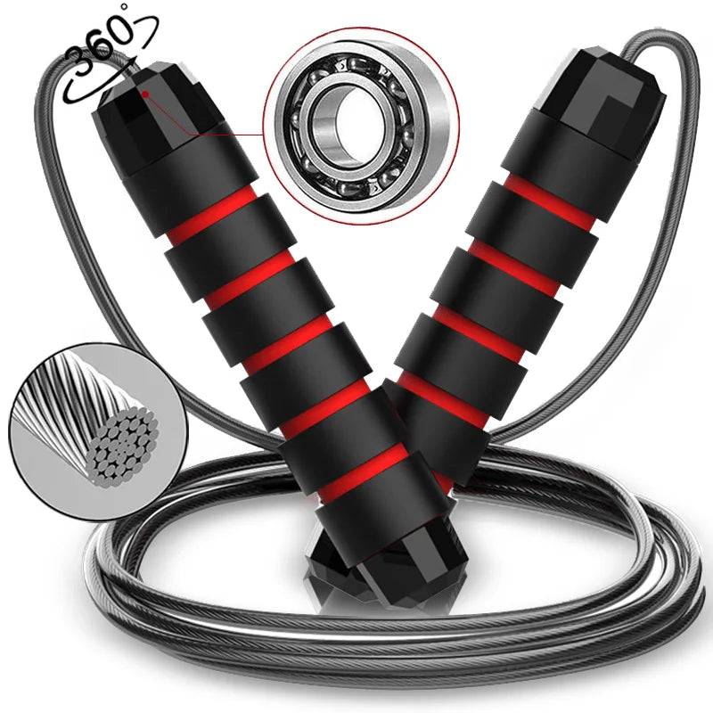 Jump Rope Steel Wire Skipping Exercise Adjustable Jumping Fitness Workout Training Home Sport Equipment Tangle-Free Student