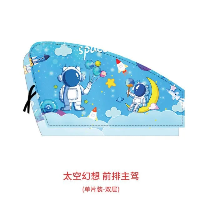 New 2 Layers Telescopic Magnetic Car Window Shades Mosquito Net Sun Cover Sunshade Uv Protection Block Mesh Curtain for Kid Baby