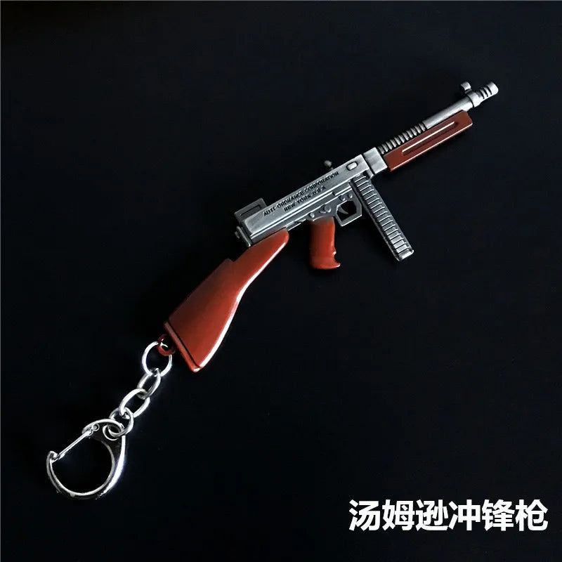 Mini PUBG Gun Keychain – AWM & AK47 Metal Keyring | Gaming Weapon Charm