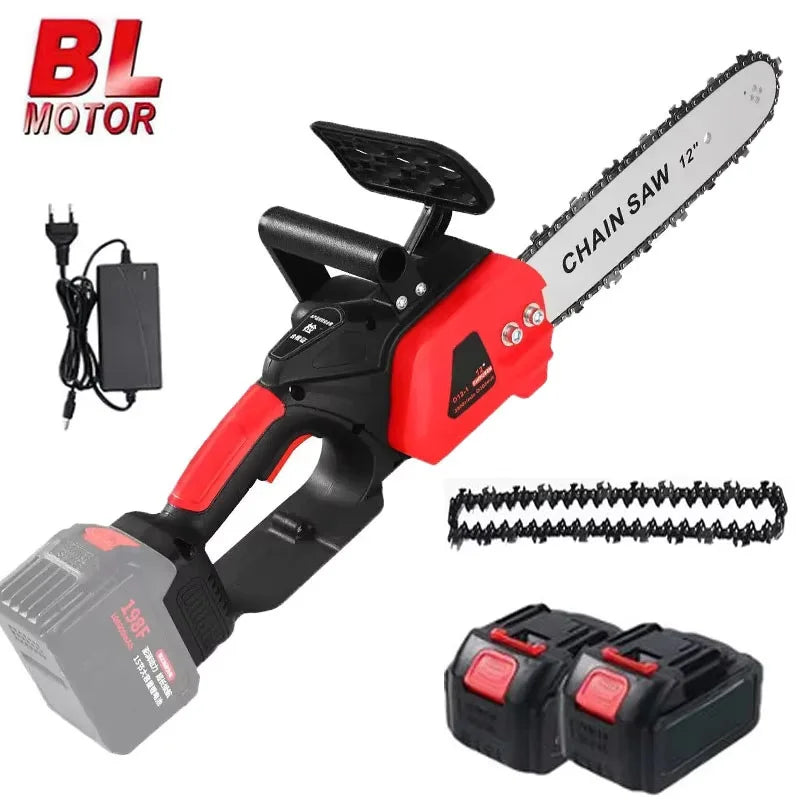 Brushless 16Inch Electric Chainsaw Cordless Pruning Woodworking Power Tool Handheld Garden Cutter For Makita Battery