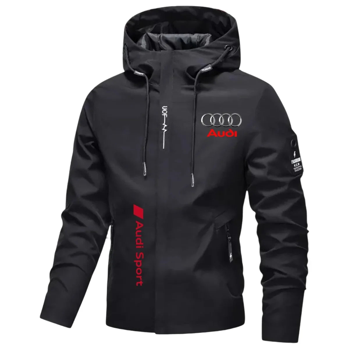2026 hit men's Audi RS logo waterproof and breathable outdoor racing jacket style jacket