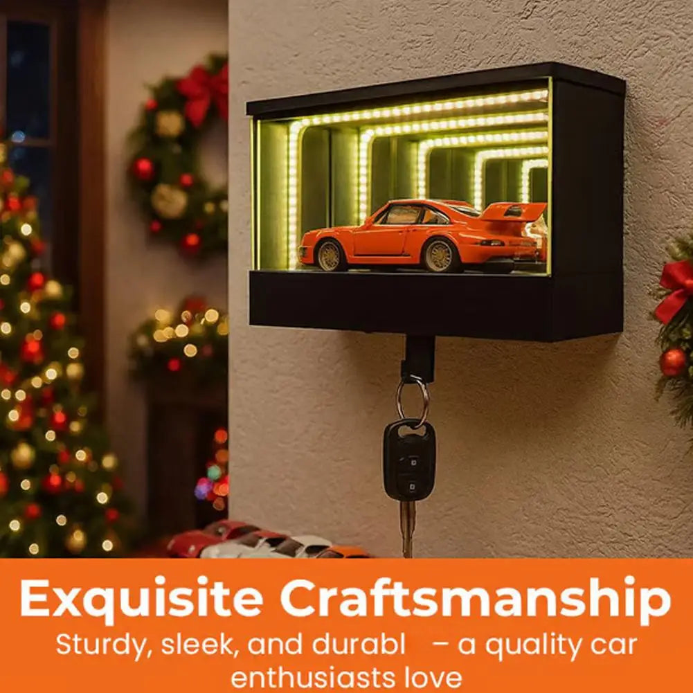 LED Light Up Key Storage Dreamy Warm White Christmas Decor Unique Car Accessory Gift Luminous Infinity Mirror Garage Key Holder