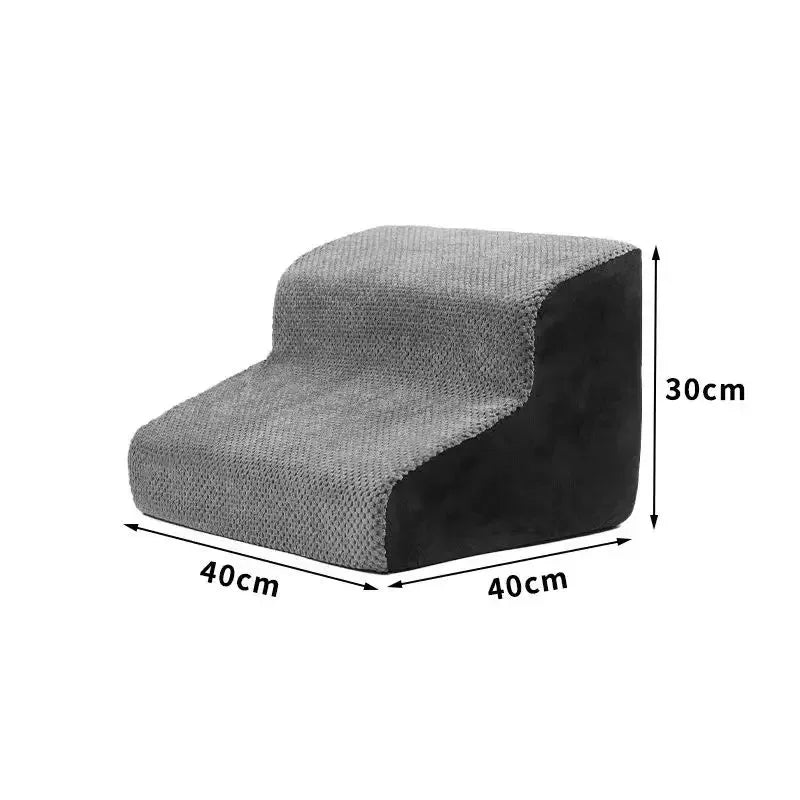 Curved Dog Stairs Ramp for High Beds , Dog Steps for Small Dogs and Cats, Pet Stairs for High Bed Climbing, Non-Slip Balanced