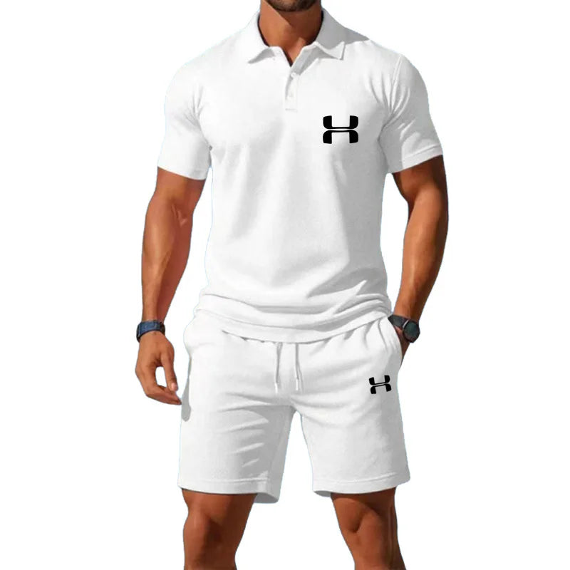 Men’s Summer Polo Set – T-Shirt & Shorts Matching Outfit | Casual Sport Style